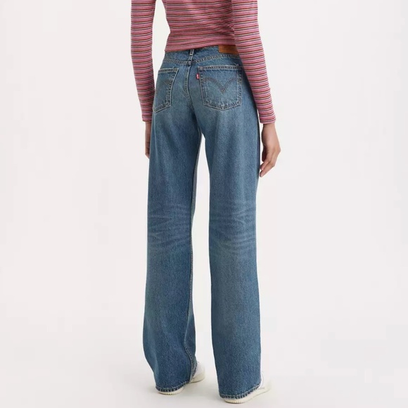 Levi's Low Loose Wide Leg Blue Jeans Size 32 - Picture 2 of 16